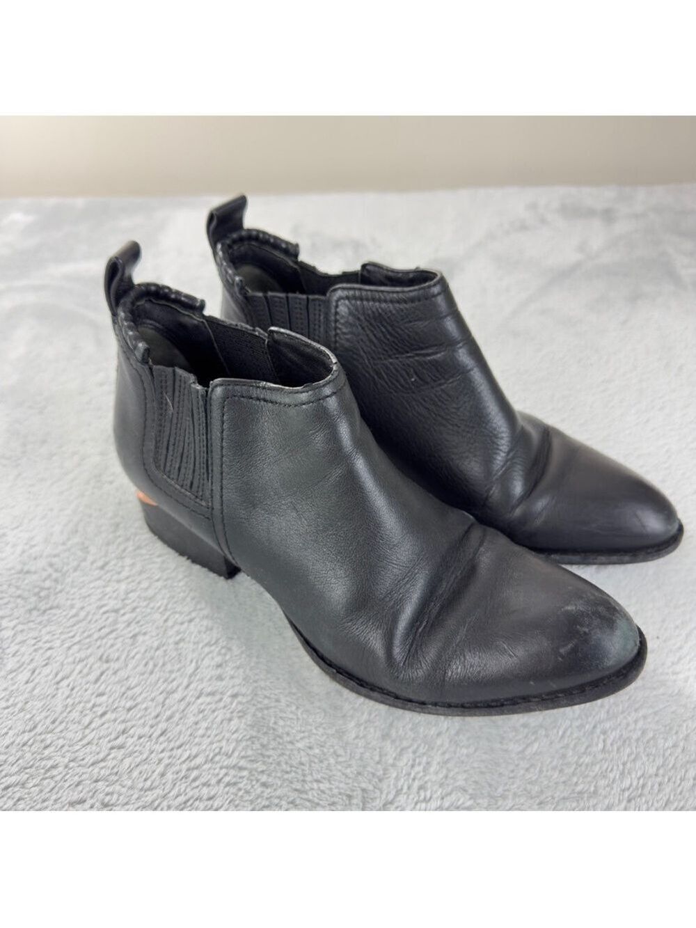 Alexander Wang Women Sz 6.5 US/36.5 EU Kori Ankle Boots Black Leather Made China